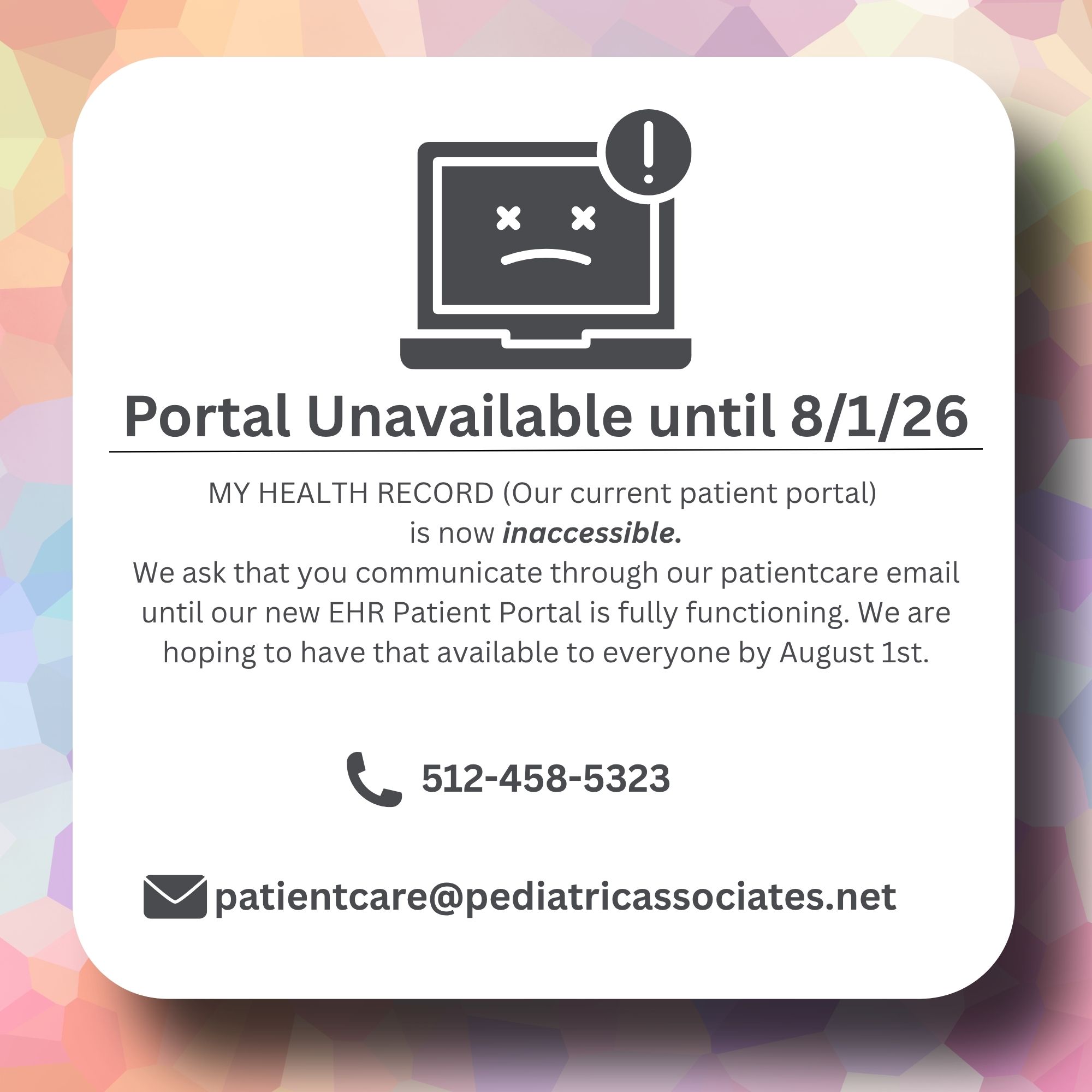 Portal Unavailable