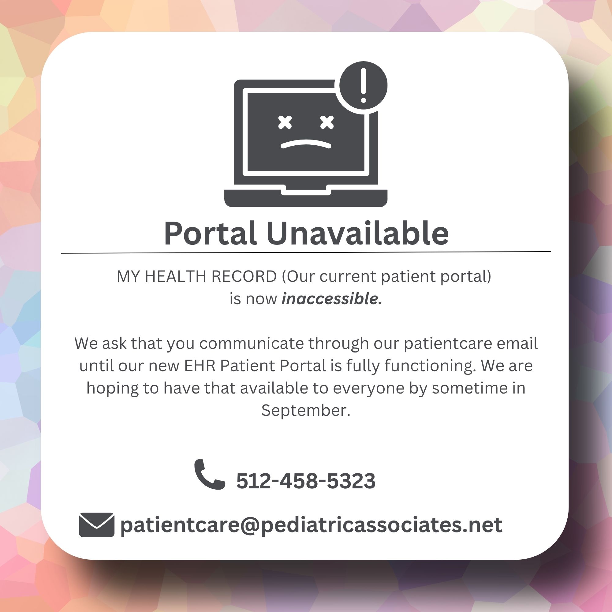 Portal Unavailable.