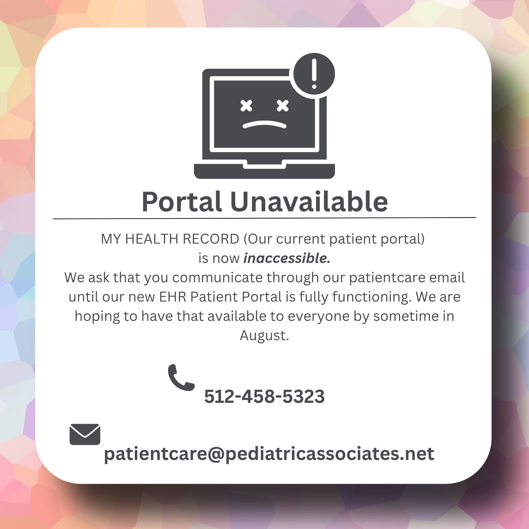 Portal Unavailable